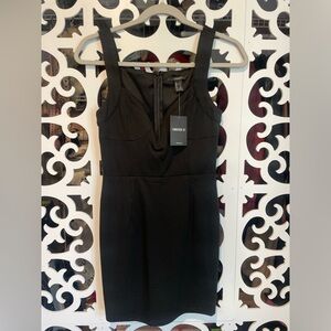 Black mini dress v neck line size small